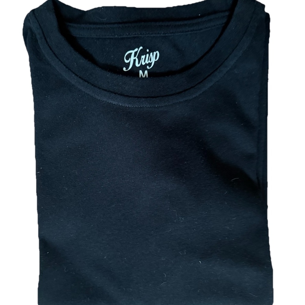 Men's New Black Krisp Tee With Zipper On The Sides For Added Comfort.